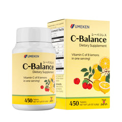 Umeken C-Balance chewables bottle front with citrus flavor for family immune support