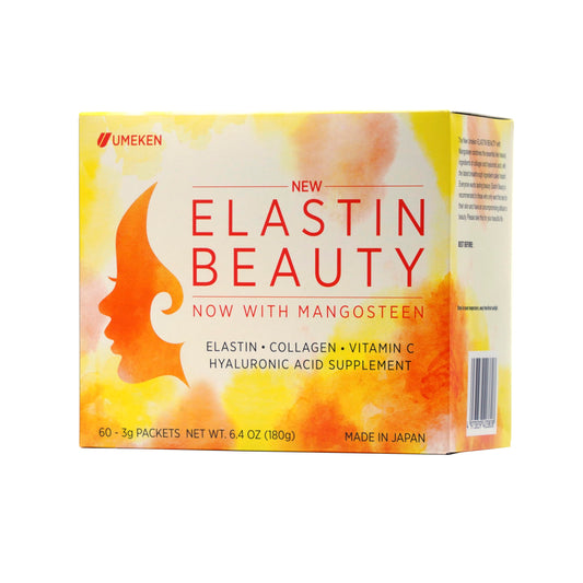 Umeken Elastin Beauty Powder front packaging highlighting premium ingredients