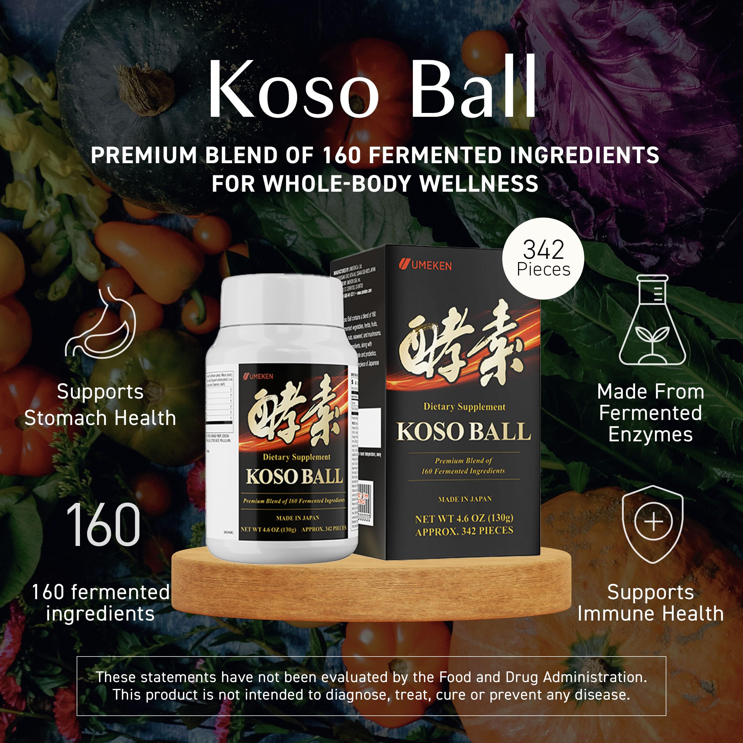 Koso Ball 3-step fermentation process enhances nutrient availability