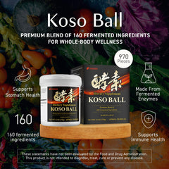 Umeken Koso Ball undergoing 3-step fermentation to enhance nutrients.
