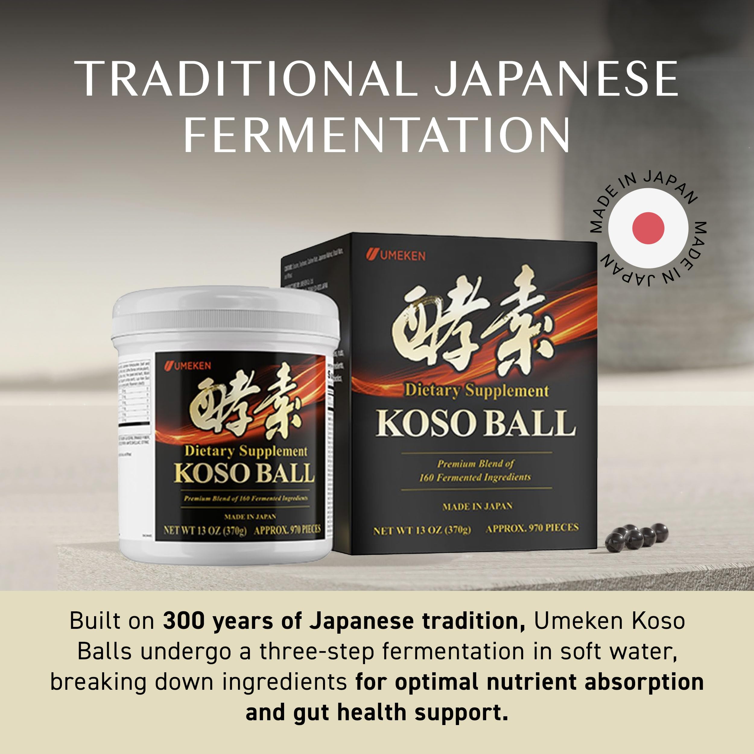 Umeken Koso Ball traditional ceramic fermentation pots enhancing enzymes.