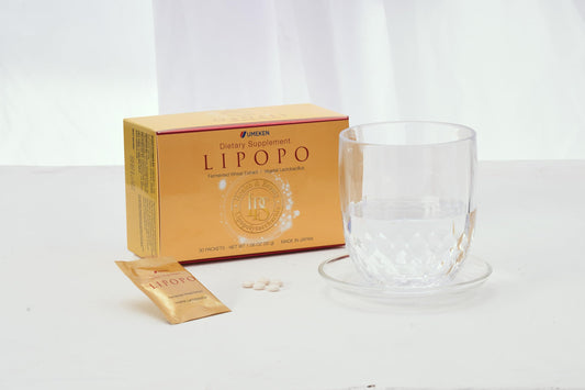 Umeken Lipopo box with 90 packets for a three-month supply.