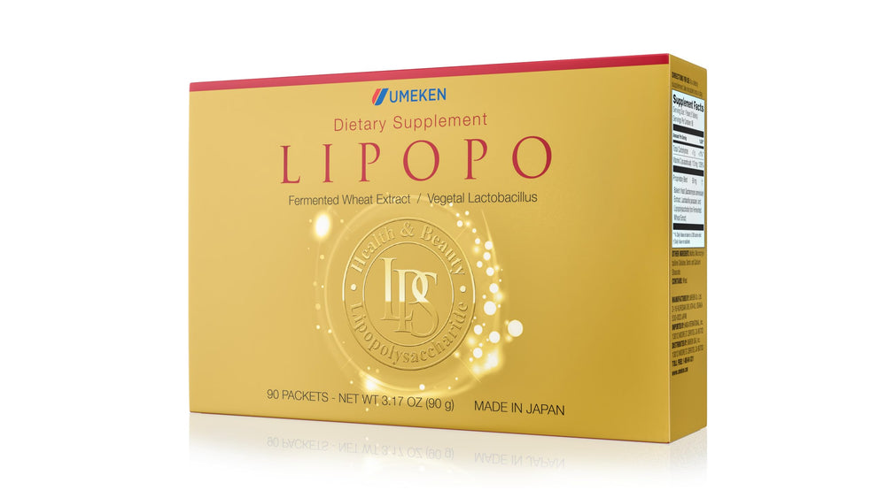 Umeken Lipopo box with 90 packets for a 3-month daily routine.