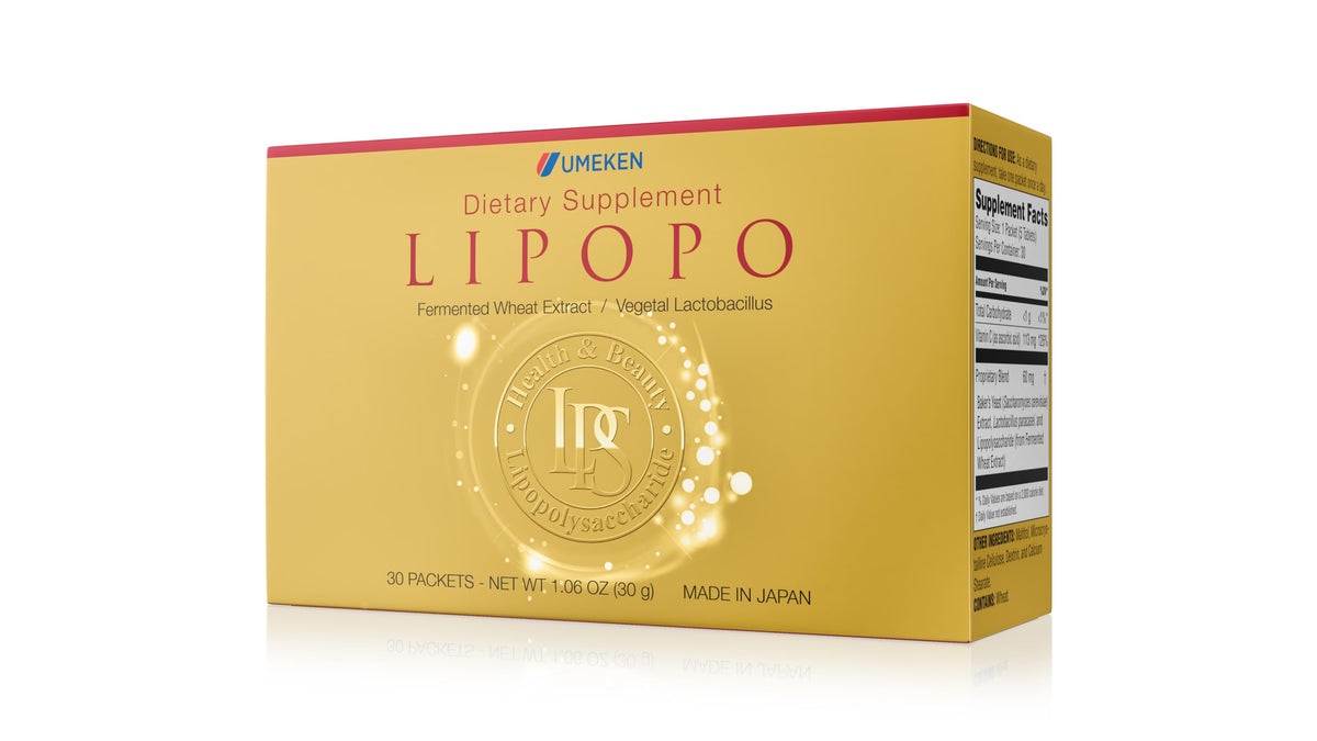 Umeken Lipopo daily-use packet for convenient daily wellness support.
