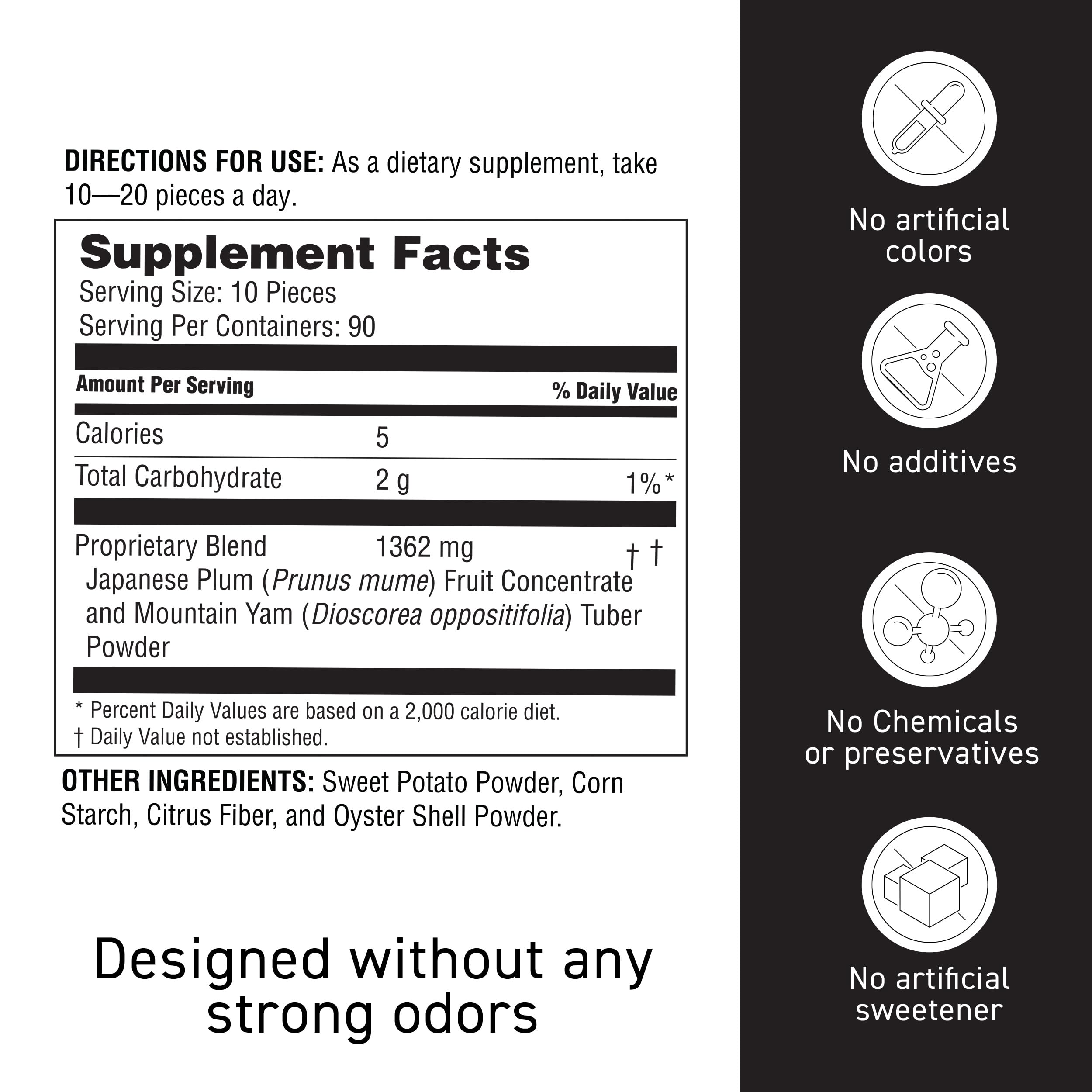Antioxidant content graphic for Umeken Plum Ball EX.