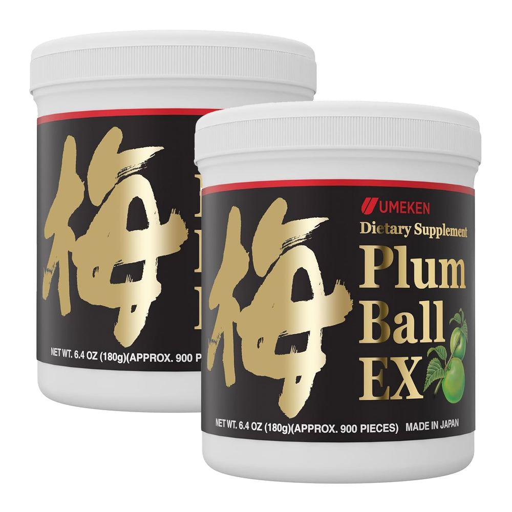 Umeken Plum Ball EX bottle front shows a premium daily supplement