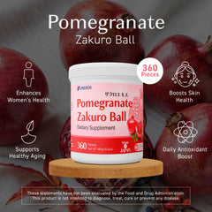 Umeken Pomegranate Zakuro Ball chews close-up highlighting texture for daily use.