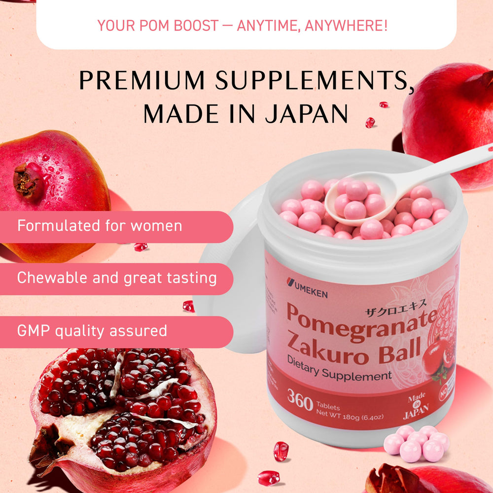 Umeken Pomegranate Zakuro Ball with cherry blossom probiotics for balanced daily wellness.