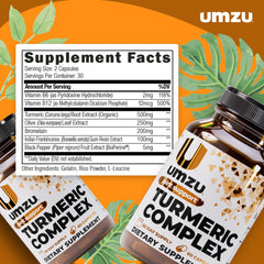 UMZU Bioperine black pepper capsule closeup signals enhanced curcumin absorption