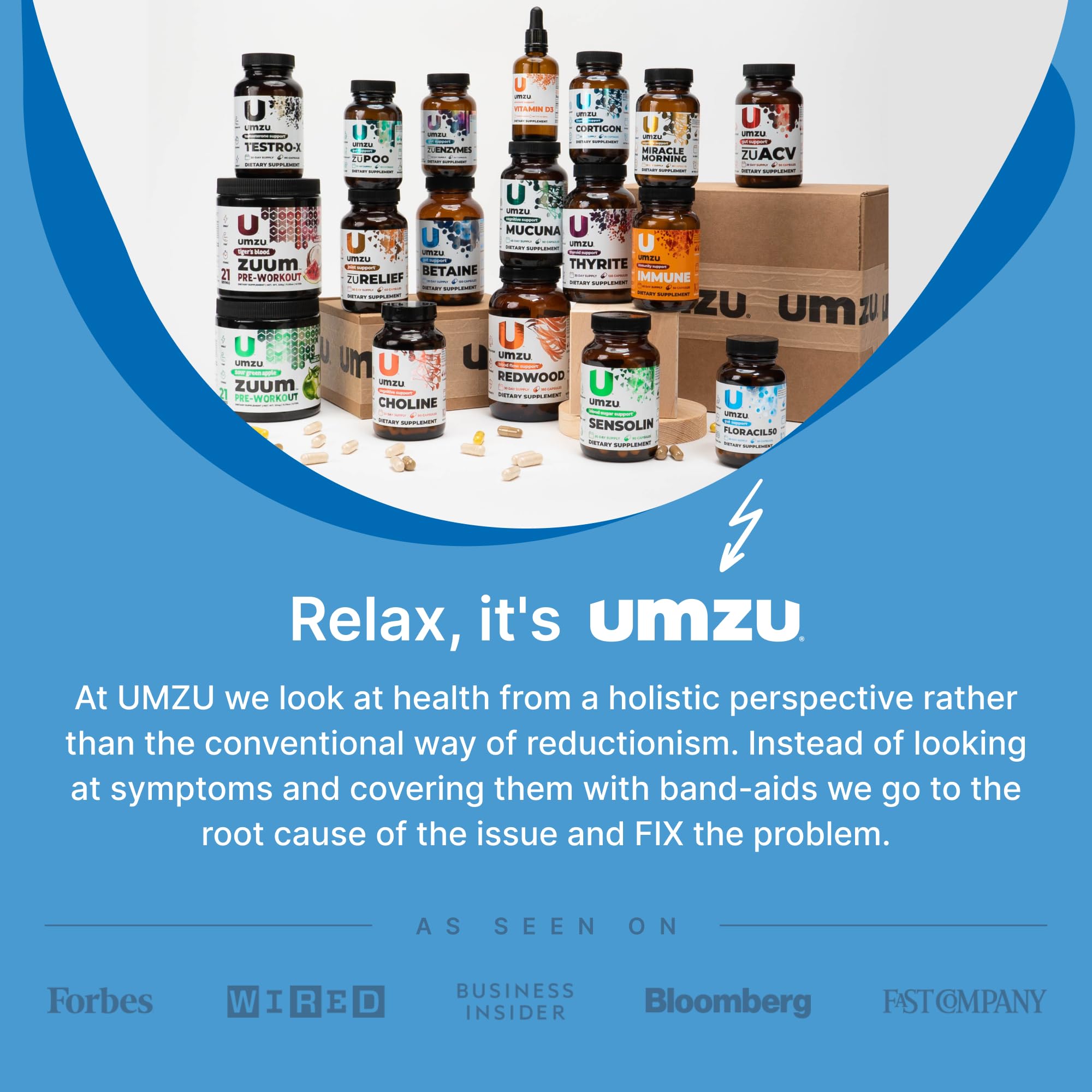 UMZU Floracil50 probiotic pictured with food suggesting gentle digestive support with meals.