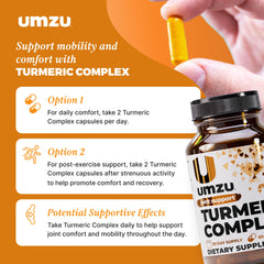 UMZU Turmeric Curcumin on desk demonstrates easy integration into a morning routine