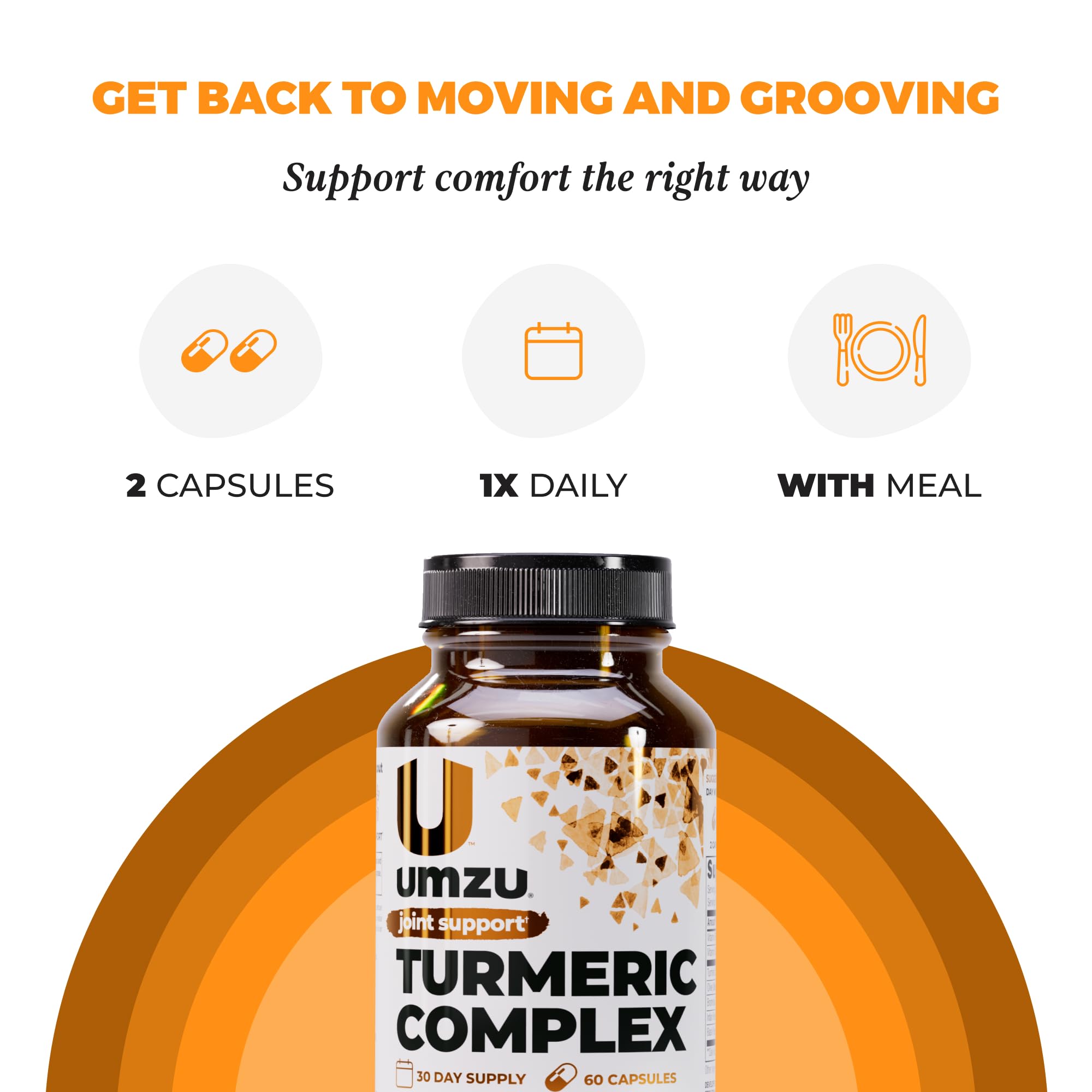 UMZU Turmeric Curcumin immune blend bottle hints at daily immune wellness support