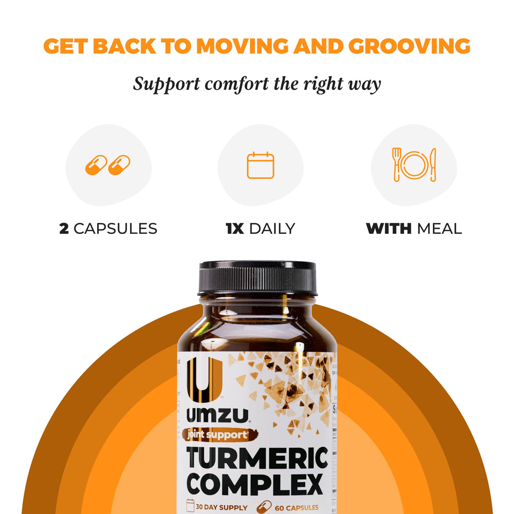 UMZU Turmeric Curcumin immune blend bottle hints at daily immune wellness support