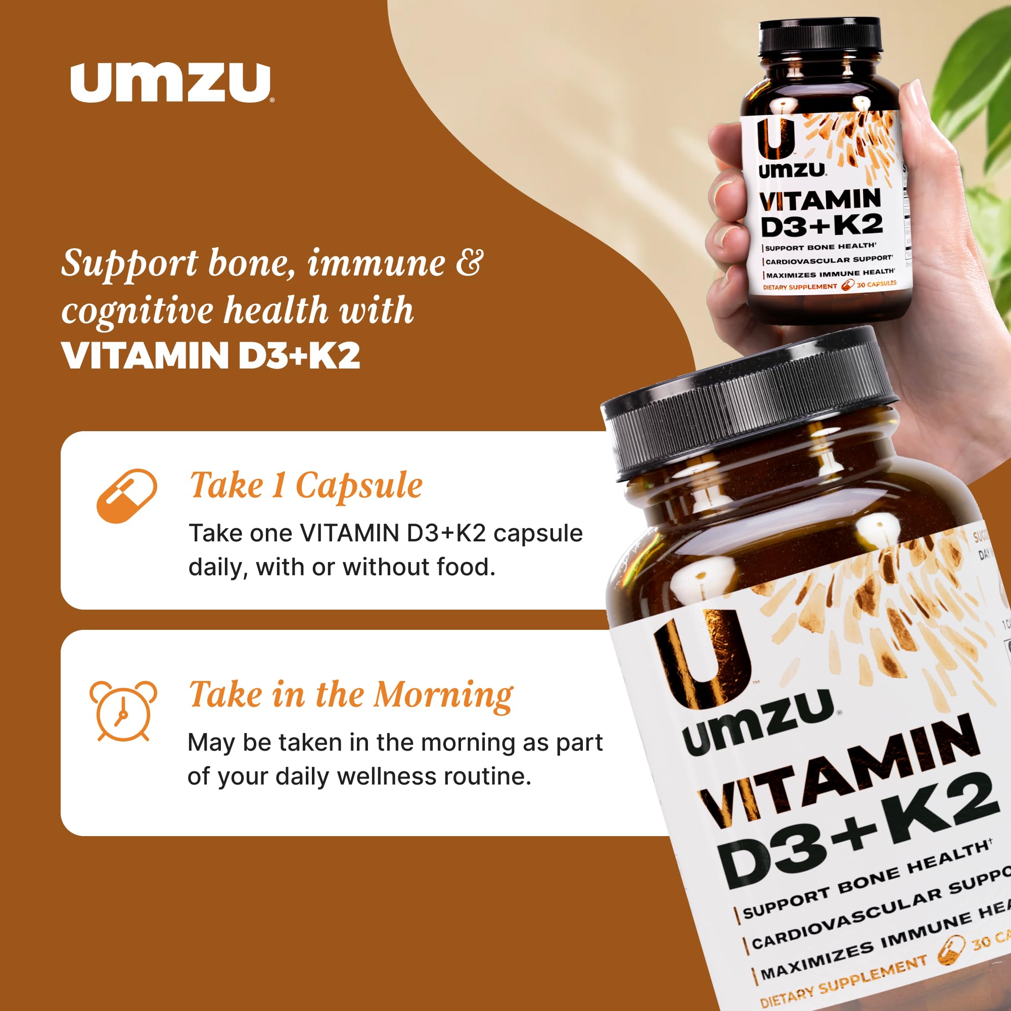 UMZU Vitamin D3 K2 immune support illustration