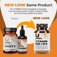 UMZU Vitamin D3 K2 USA-made bottle label