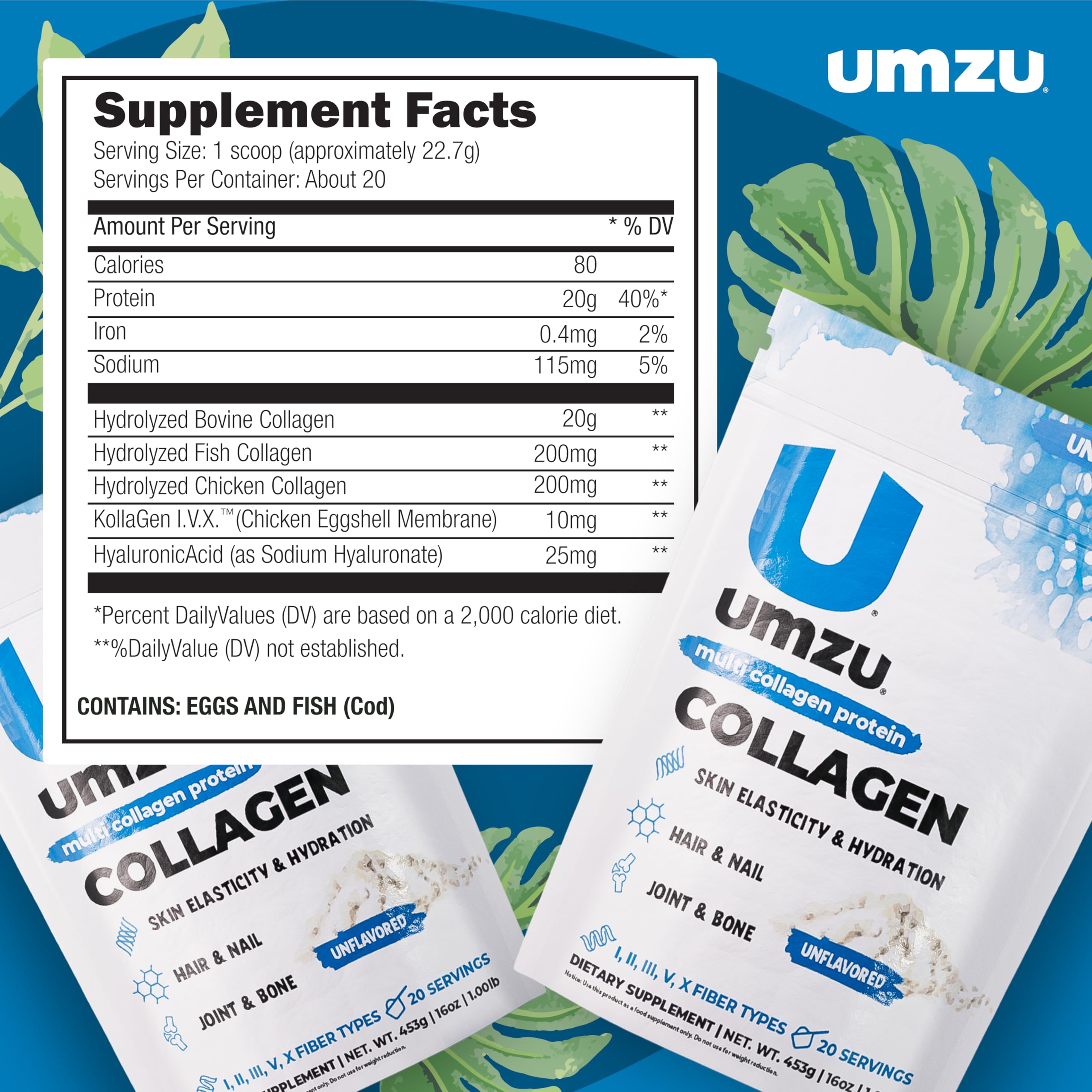 UMZU zuCollagen-chocolate-powder-mix blended into a smoothie with rich flavor.