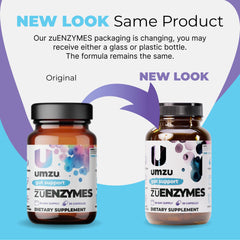 UMZU zuEnzymes capsule close-up emphasizing capsule quality and routine use.