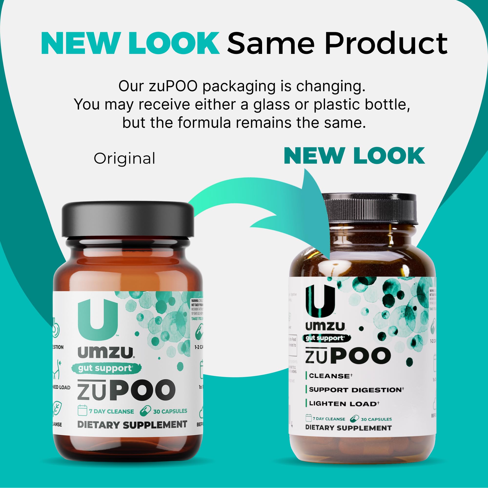 UMZU zuPOO bottle with label, illustrating a short-term cleanse option.
