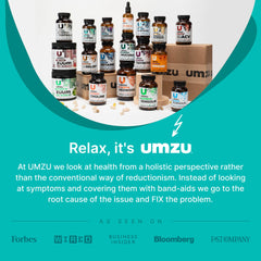 UMZU zuPOO package on a clean shelf, vegan and gluten-free.