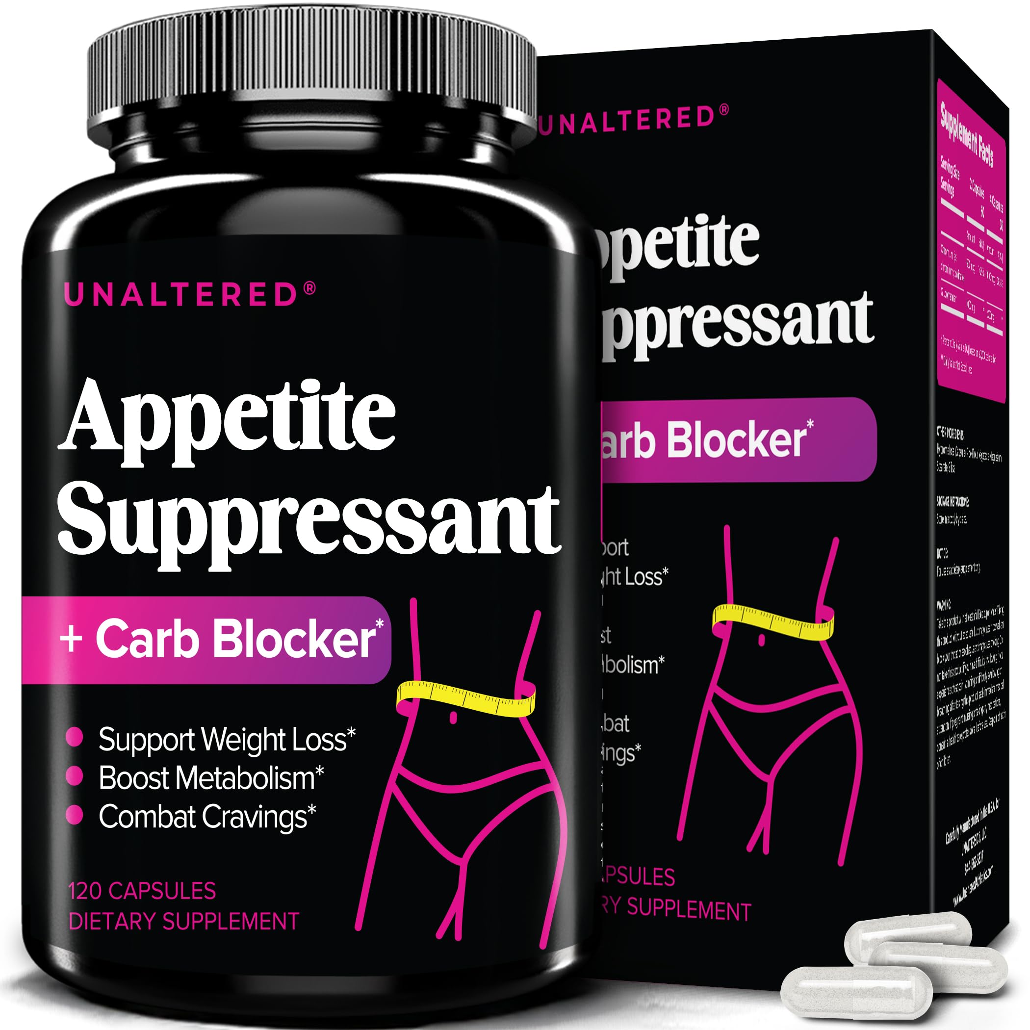 UNALTERED Appetite Suppressant bottle for women supports daily appetite control.