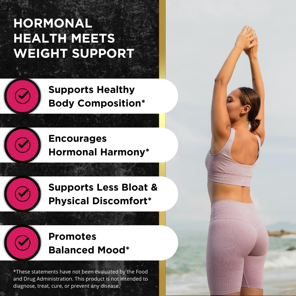 UNALTERED Hormone Balance bottle back label showing ingredients and usage.
