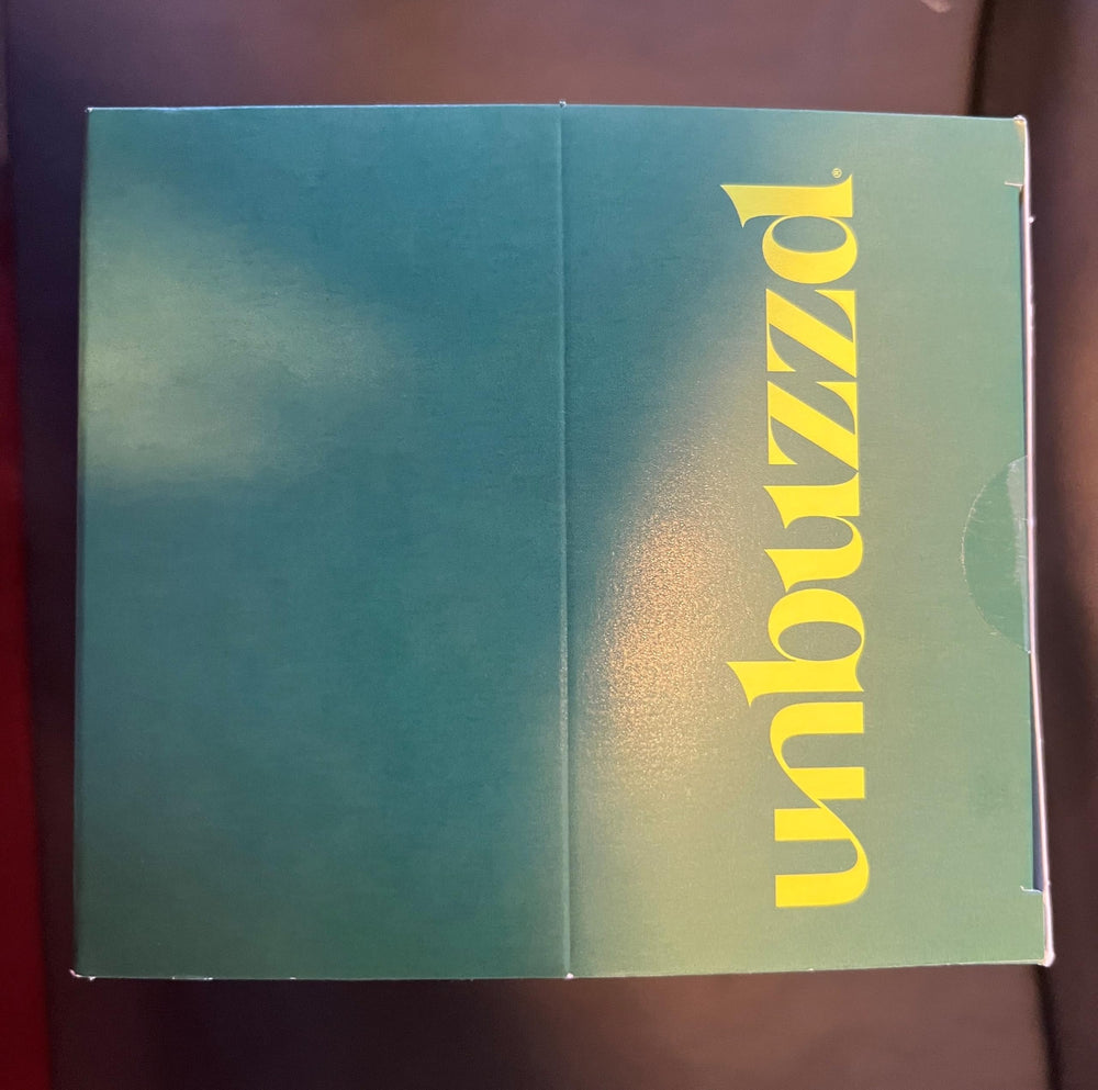 unbuzzd lemon-lime packaging with 18 sticks in box.