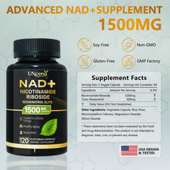 UNcena NAD bottle in hand for daily routine