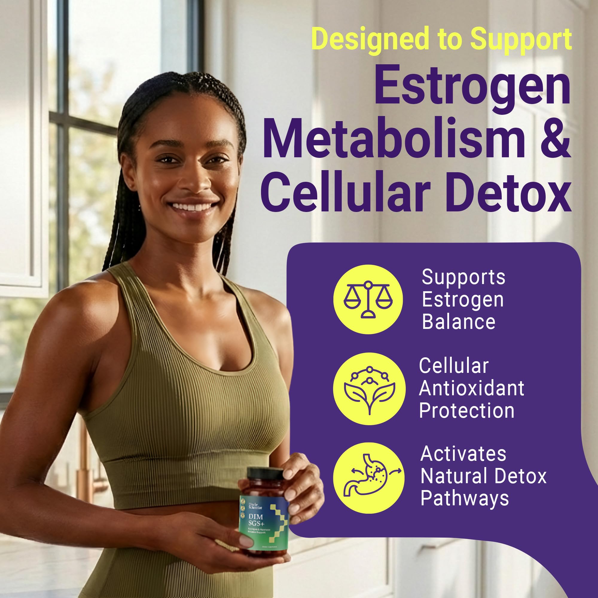 Uncle Scientist pomegranate extract label highlights natural antioxidants for daily support.