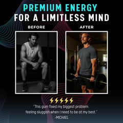 UNCOMMON ELEMENTS BIG GUM ENERGY icy mint gym-scene shows practical energy on the go.