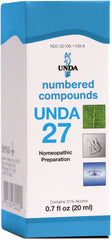 UNDA 27 Numbered Compounds bottle for easy home use and targeted support.