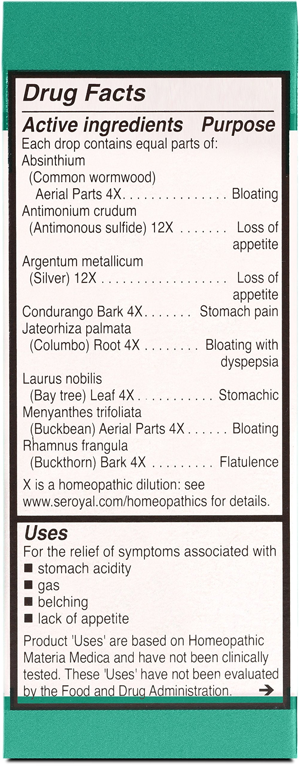 UNDA 4 Numbered Compounds label close-up highlighting herbal and mineral synergy