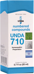 UNDA 710 Numbered Compounds bottle with dropper for at-home holistic preparation
