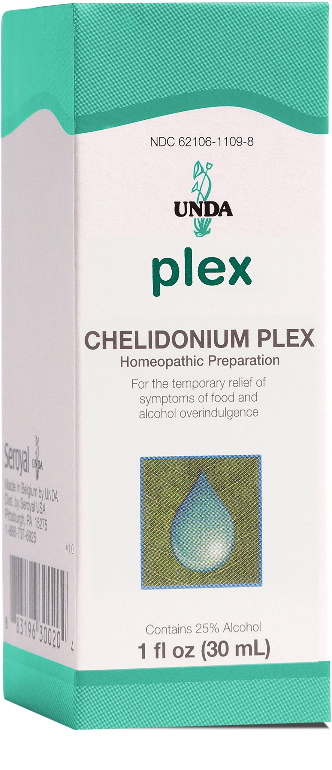 UNDA Chelidonium Plex bottle for after-meal comfort and gentle support.