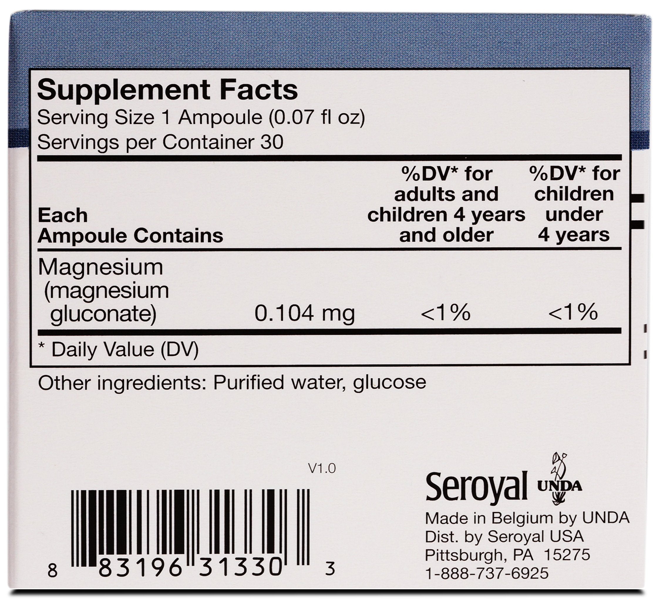 Close-up of UNDA Gammadyn Magnesium ampoules being dispensed