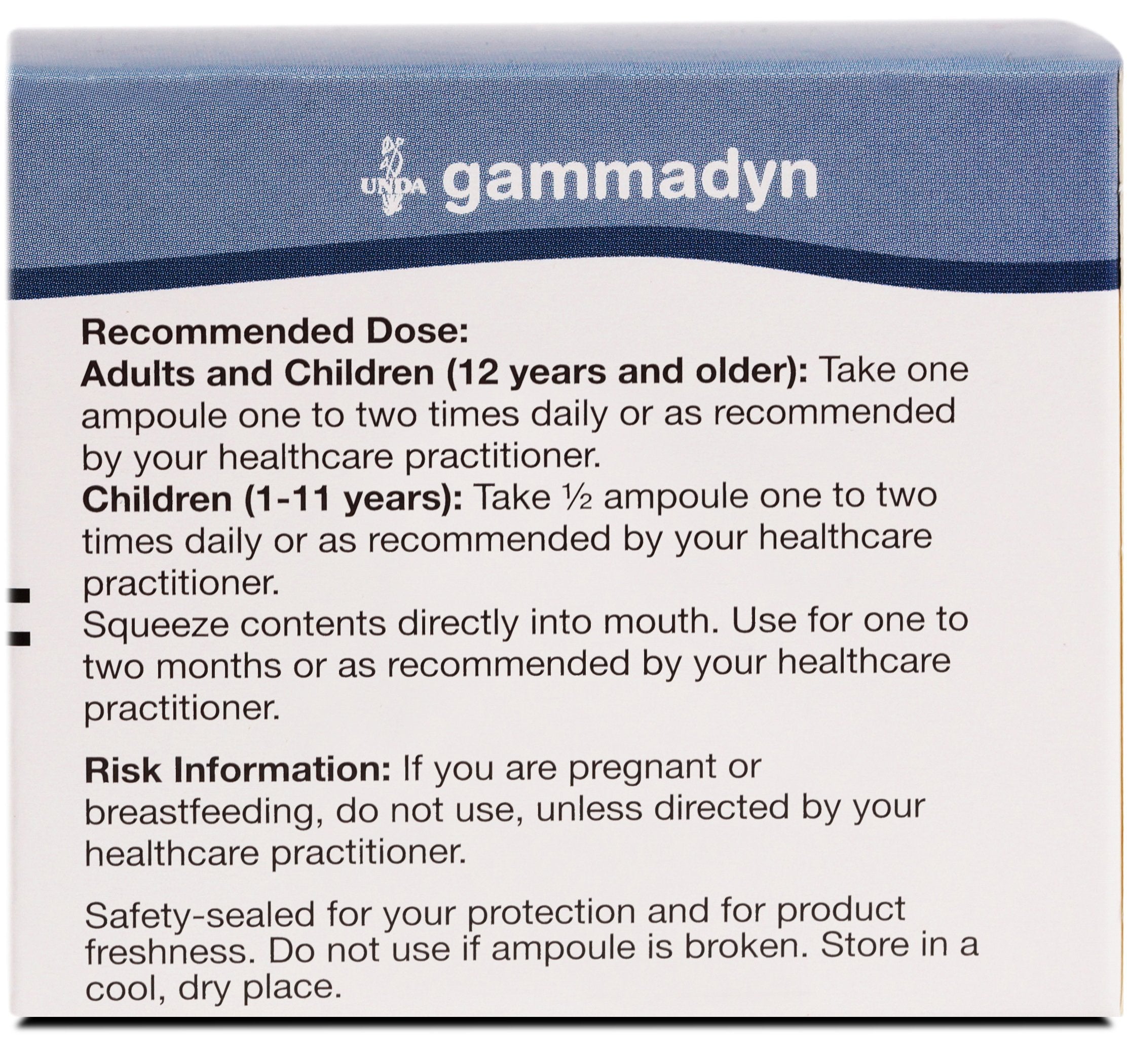 Front label of UNDA Gammadyn Magnesium highlighting biodynamic materials