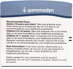 UNDA Gammadyn Mn box and ampoules package highlighting biodynamic materials.