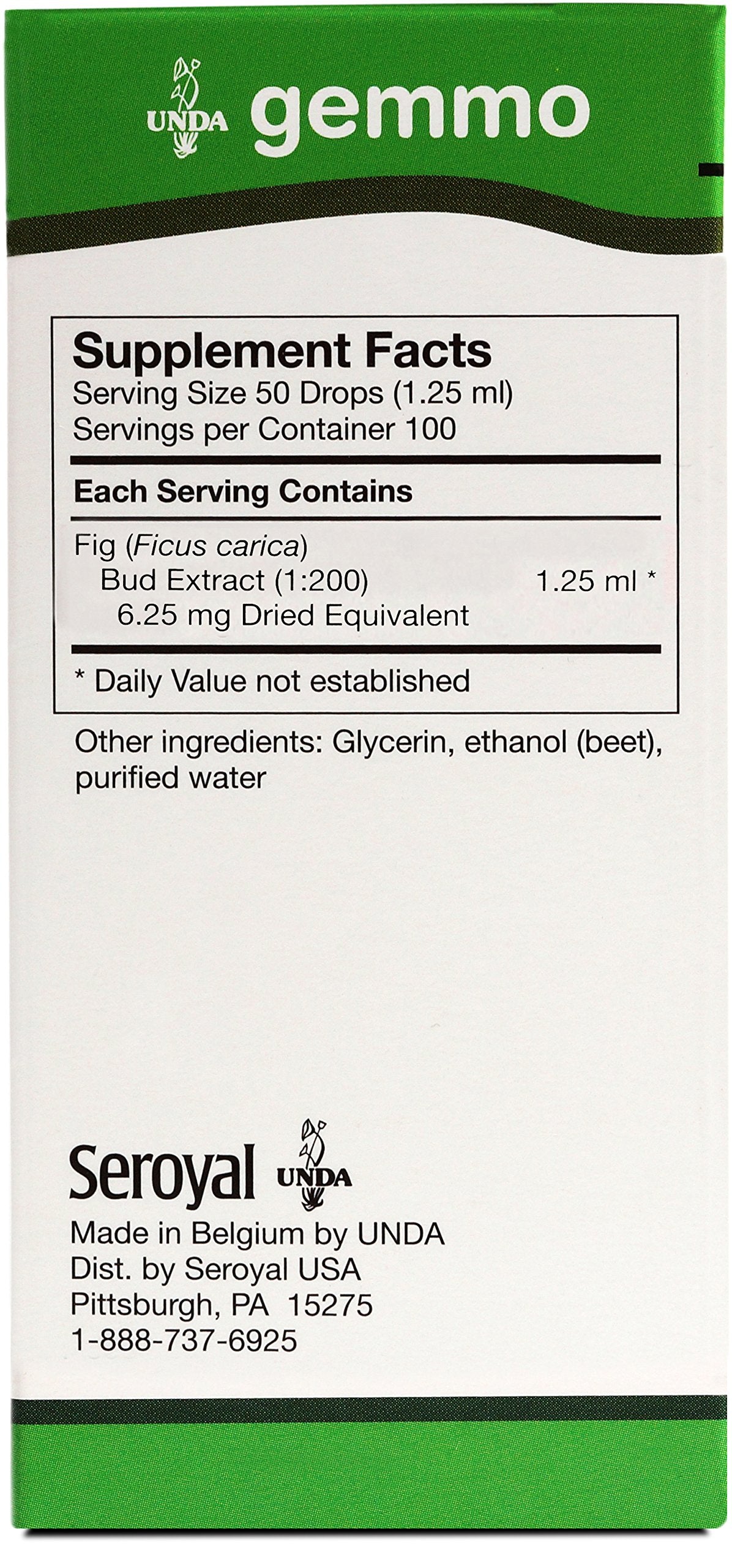 Dropper releasing fig bud extract from UNDA Gemmo Therapy bottle.