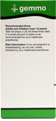 Close-up of UNDA Gemmo Therapy Fig Bud Extract label with biodynamic ingredients.