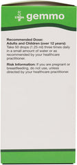 UNDA Gemmo Therapy label details showing biodynamic sourcing and preparation