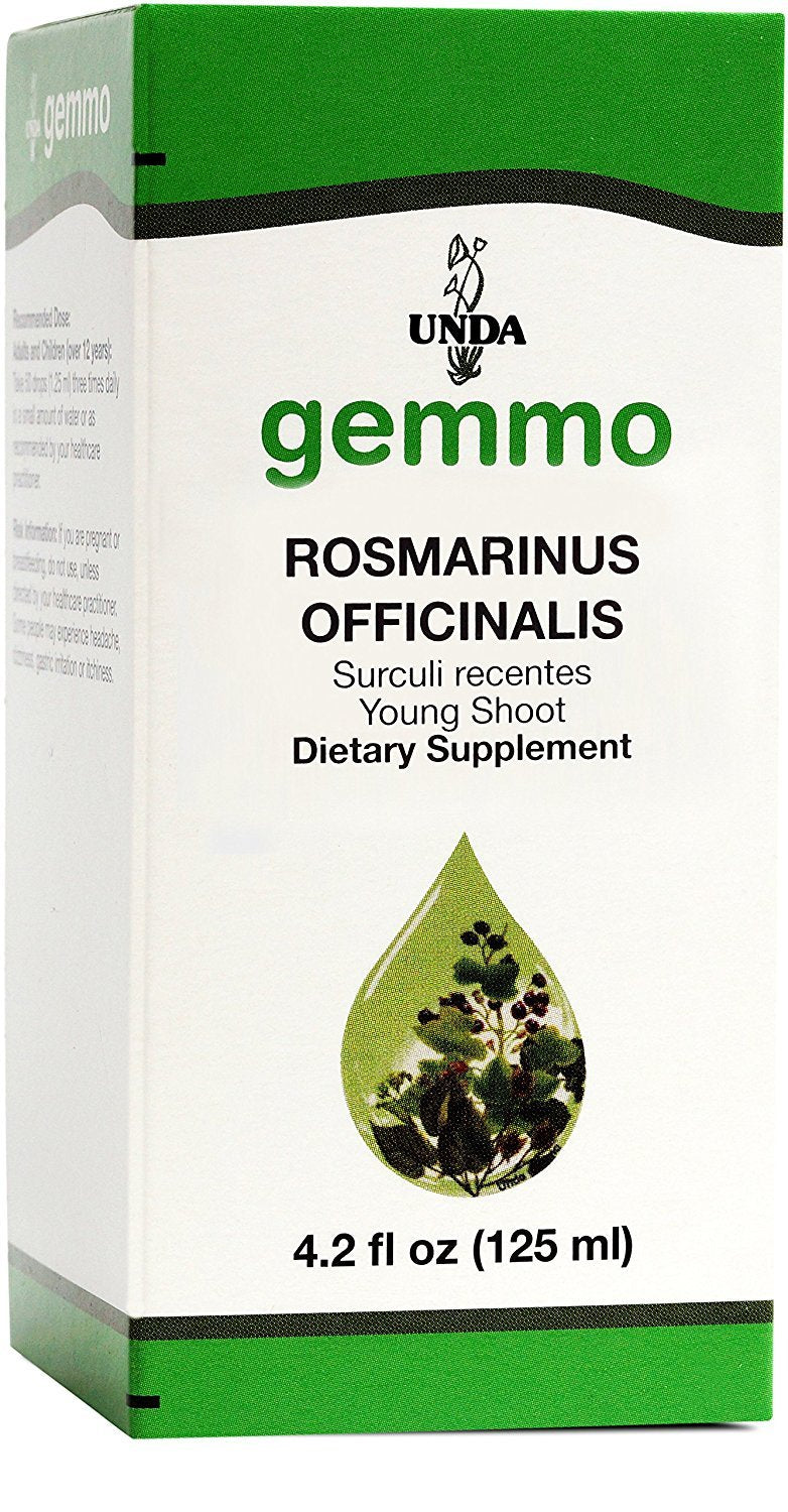 UNDA Gemmo Therapy Rosemary Young Shoot Extract bottle for daily wellness routines