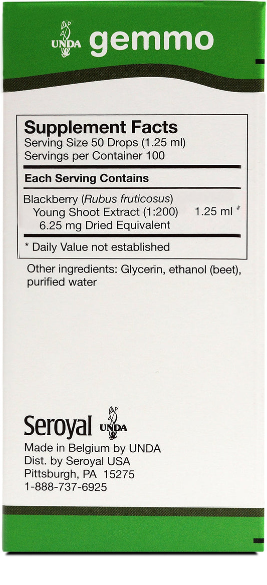 UNDA Rubus Fruticosus dropper enables precise dosing for tinctures.