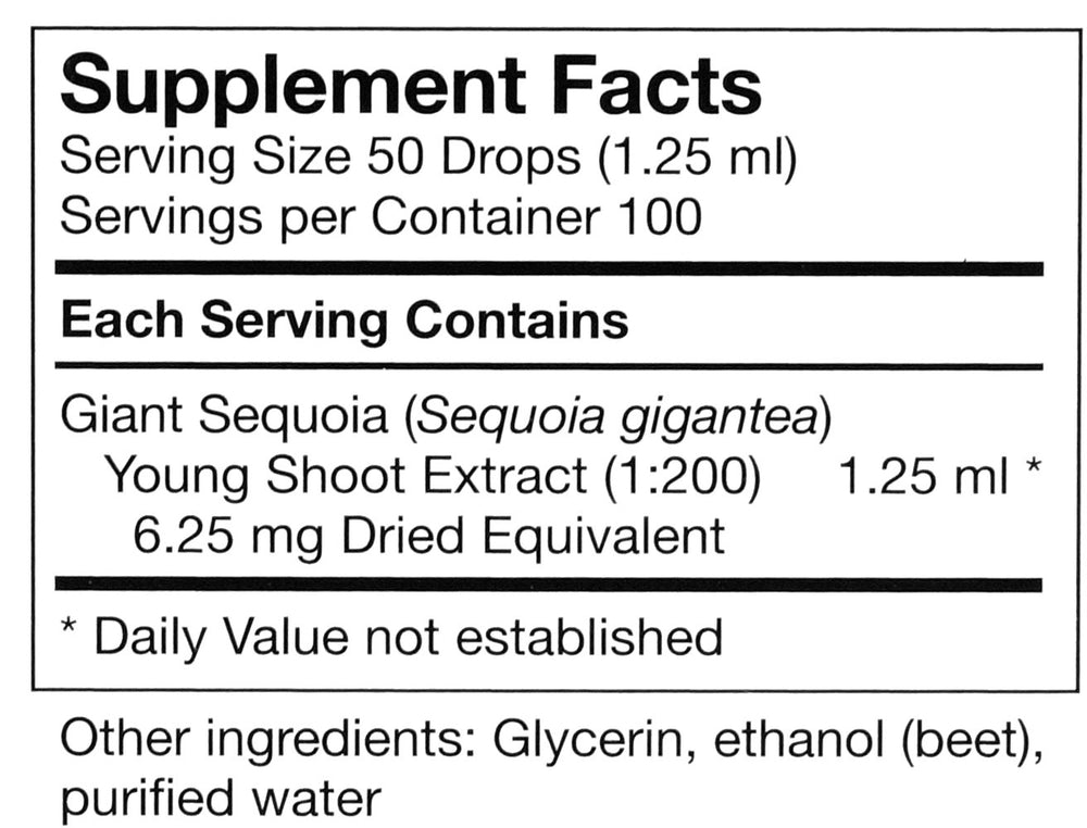 UNDA Gemmo Therapy Sequoia Gigantea packaging showing biodynamic sourcing and extracts.