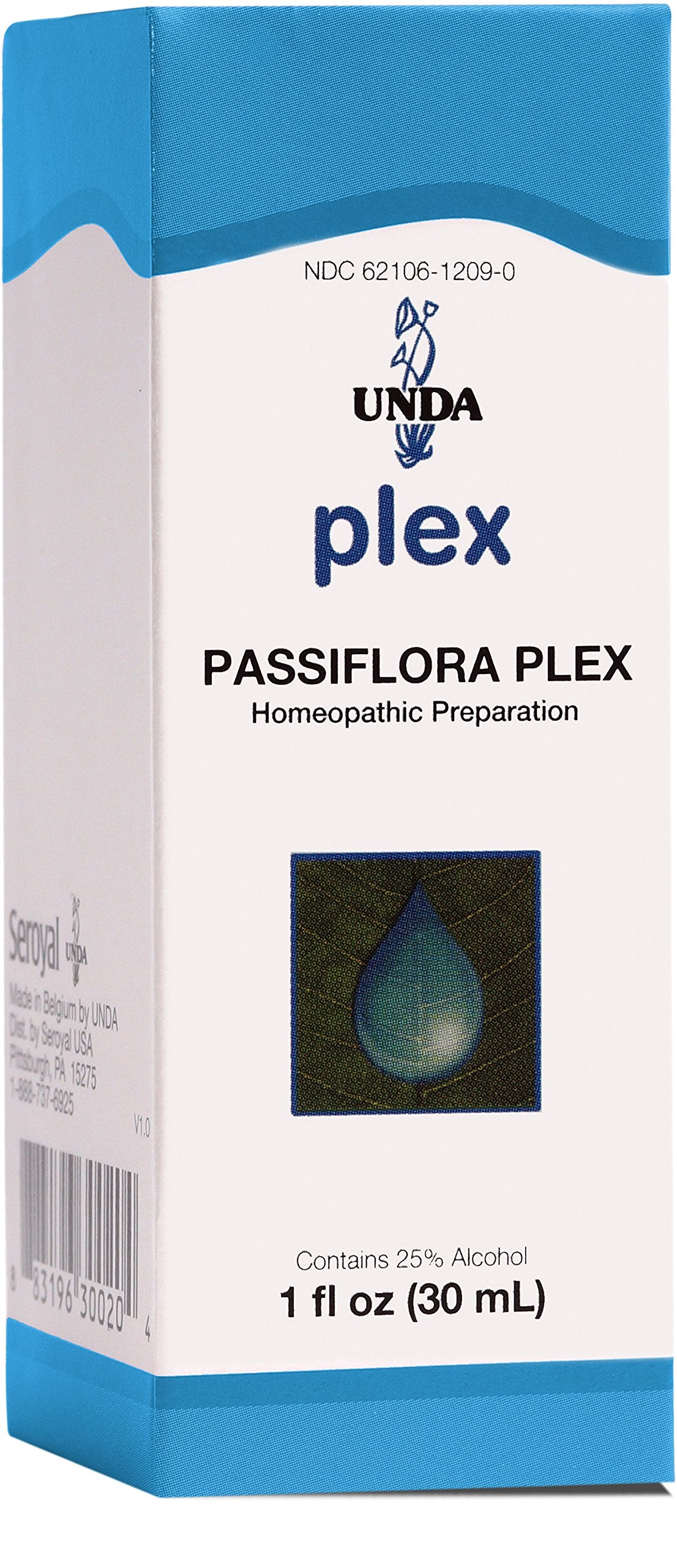 UNDA Passiflora Plex bottle for irregular sleep support