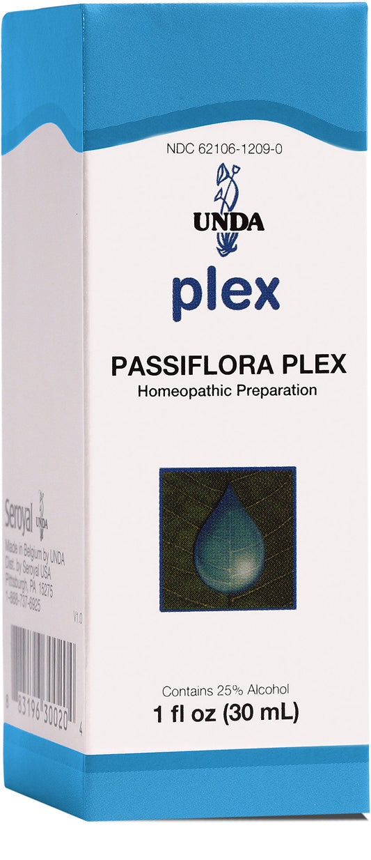 UNDA Passiflora Plex bottle for irregular sleep support