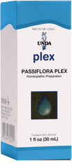 UNDA Passiflora Plex bottle for irregular sleep support