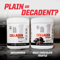 Undefined Nutrition Collagen Peptides scoop with water shows easy dissolving for drinks.