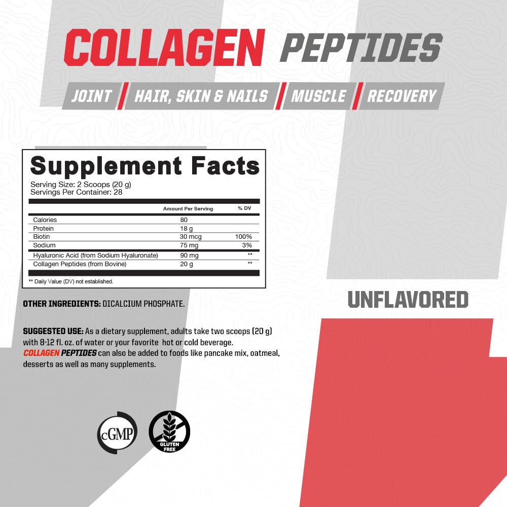 Undefined Nutrition Collagen Peptides tub close-up highlighting powder texture for smooth mixes.