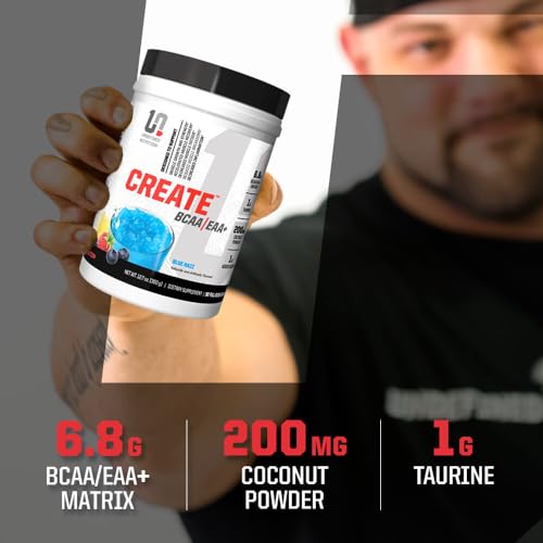 Undefined Nutrition Create BCAA/EAA+ Punch bottle highlighting flavor variety and sprint energy