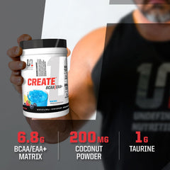 Lifting session with Undefined Nutrition Create BCAA/EAA+ in use during training