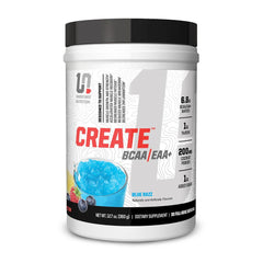 Undefined Nutrition Create BCAA/EAA+ blue razz bottle front view for workout fueling